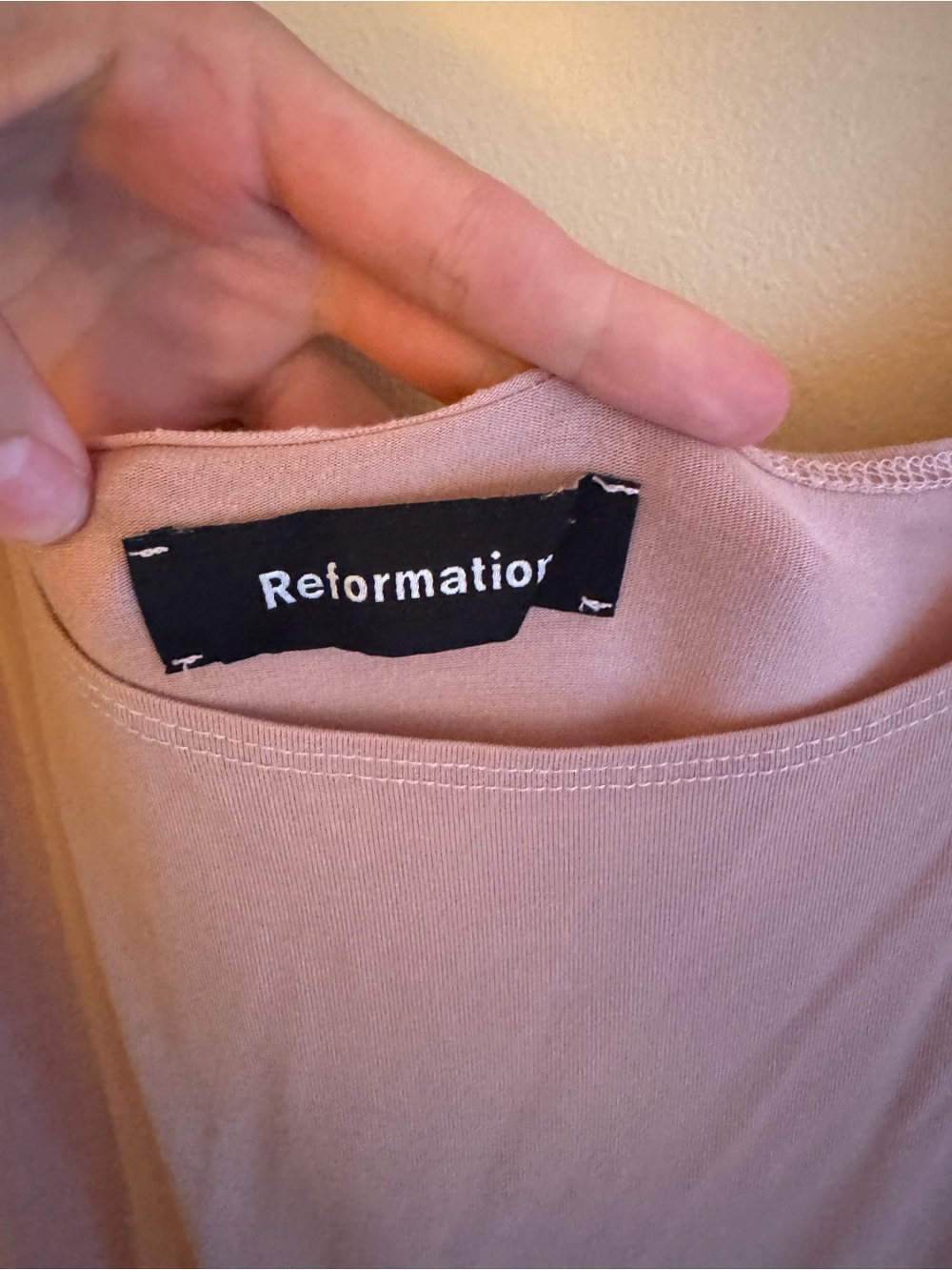 Reformation Jeans Rou Knit Ballerina Style Midi Dress Blush - Picture 5 of 8